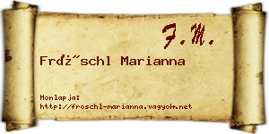 Fröschl Marianna névjegykártya