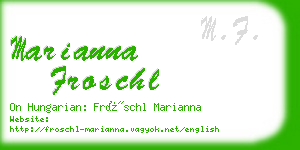 marianna froschl business card